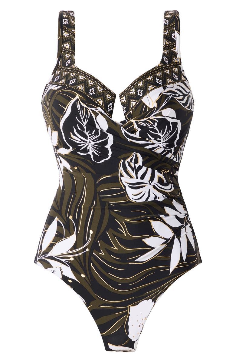 Miraclesuit<sup>®</sup> Elle Dorado Escape One-Piece Swimsuit, Alternate, color, Black/ Multi