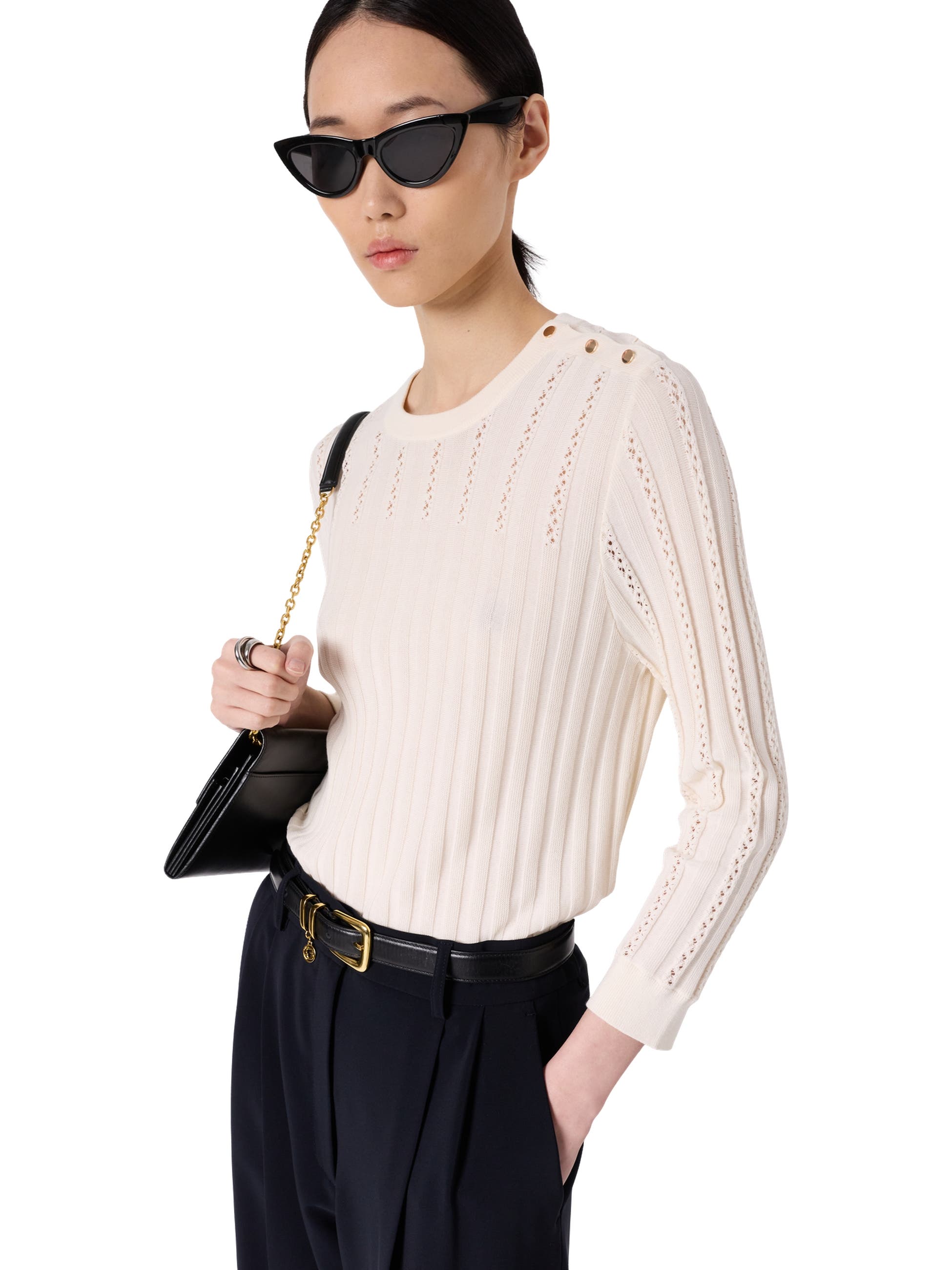 Lhena Openwork Detail Sweater