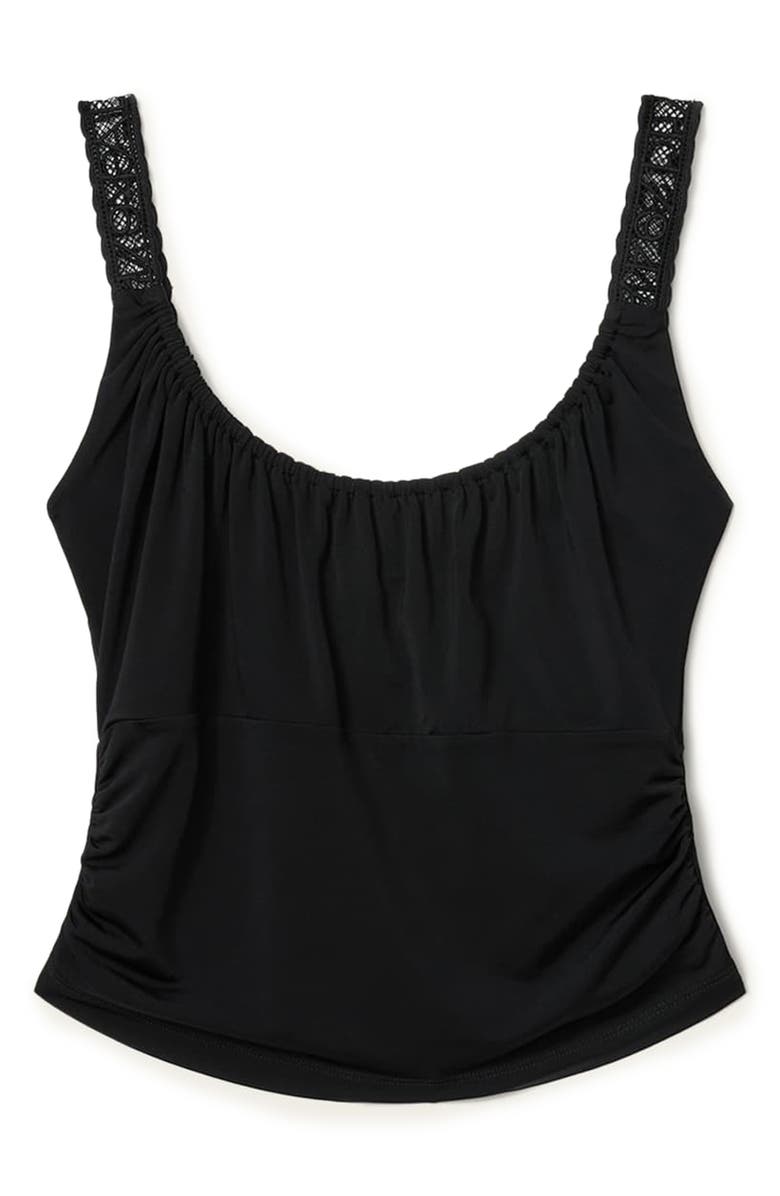 AllSaints Celena Crop Tank, Alternate, color, Black