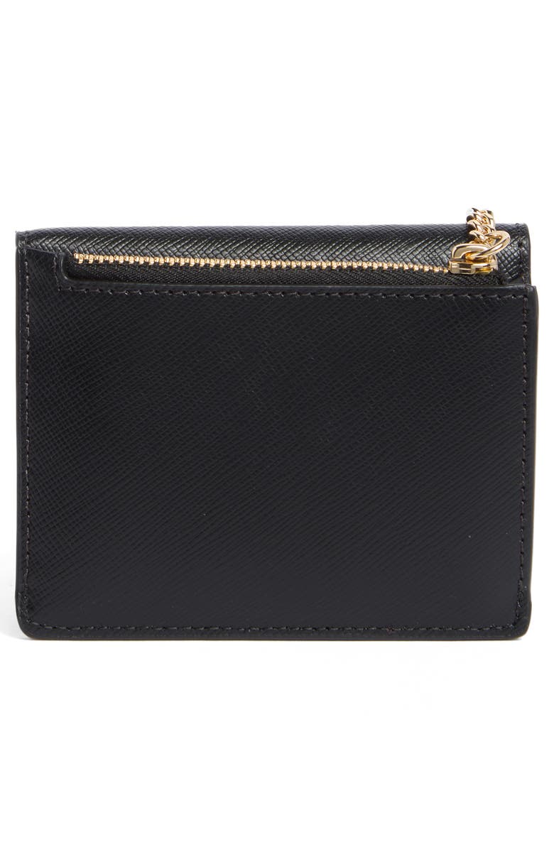 Kate Spade New York madison small wallet on a chain, Alternate, color, Black