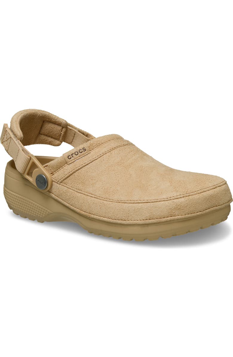 CROCS Classic Crafted Faux Suede Clog, Main, color, Cashew
