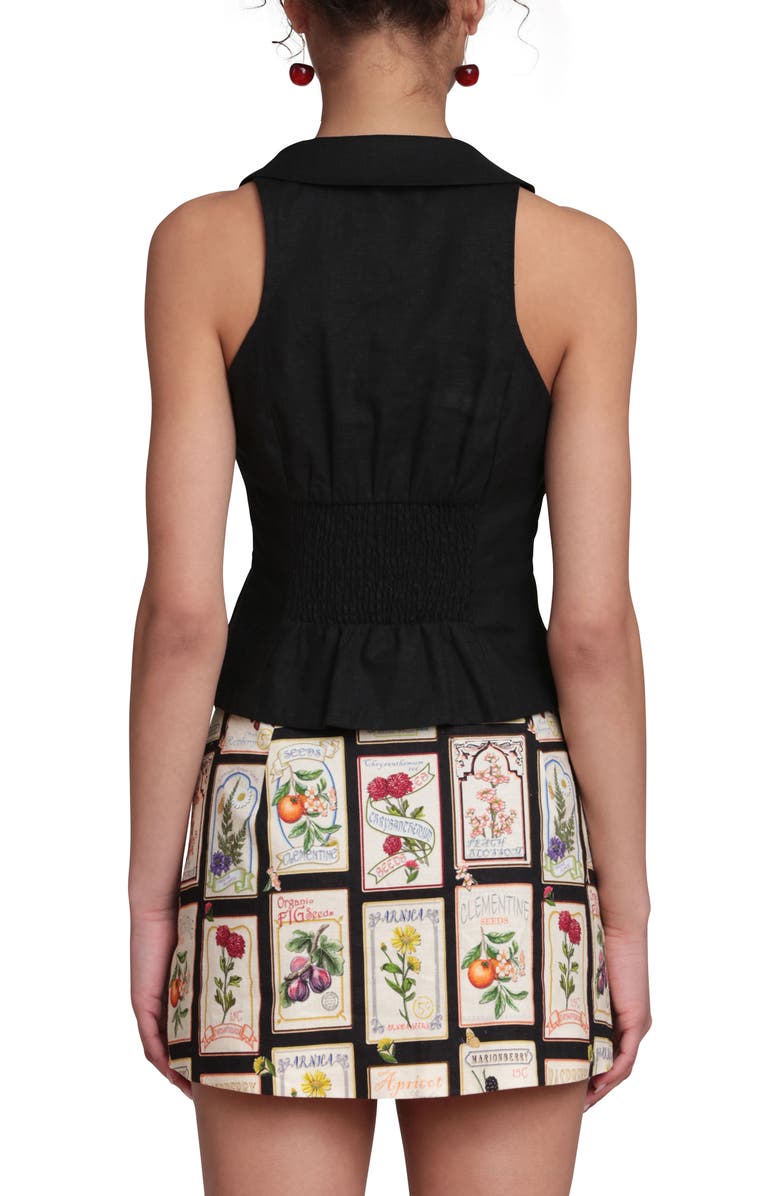 Avec Les Filles Tie Front Sleeveless Top, Alternate, color, Black