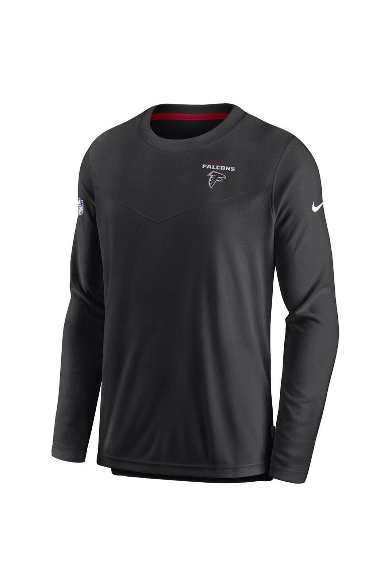 Men's Nike Black Atlanta Falcons Sideline Lockup Performance Long Sleeve T-Shirt, Alternate, color, Black