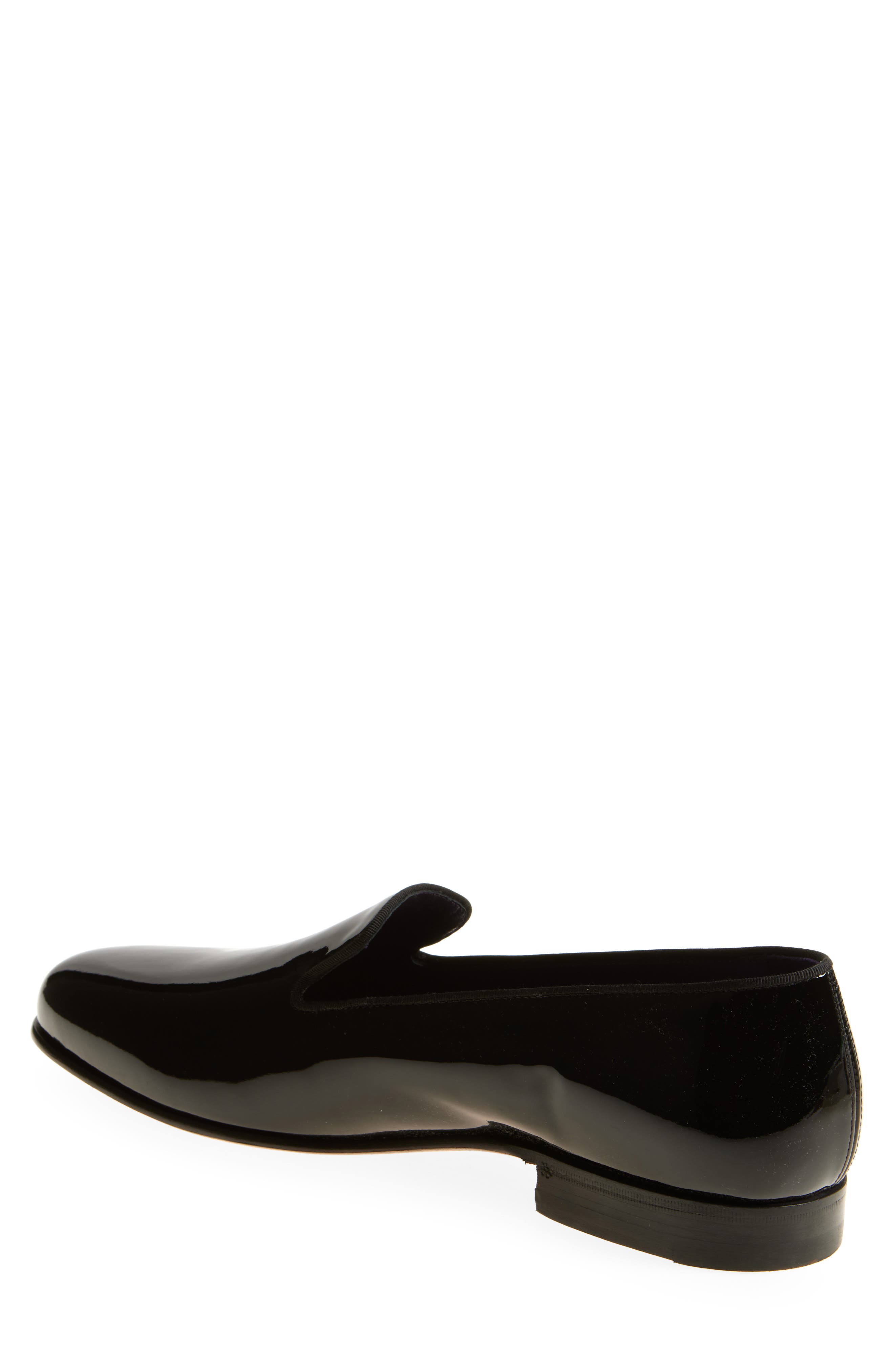 Ralph Lauren Purple Label Alonzo Patent Leather Loafer, Alternate, color, Black