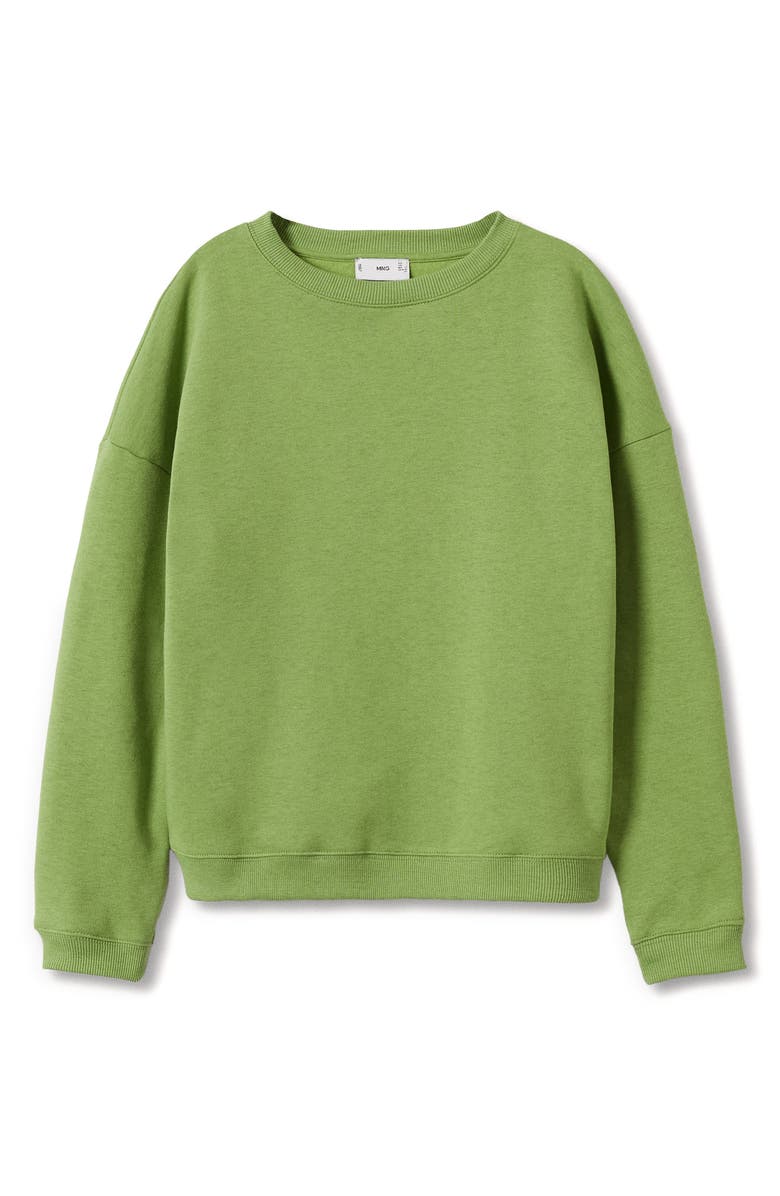 MANGO Cotton Blend Crewneck Sweatshirt, Alternate, color,