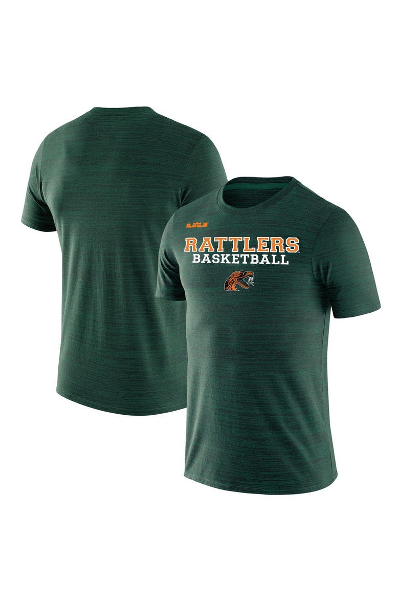 Men's Nike x LeBron James Green Florida A&M Rattlers Velocity Legend T-Shirt, Main, color, Green