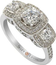 SUZY LEVIAN Sterling Silver CZ Bridal Ring
