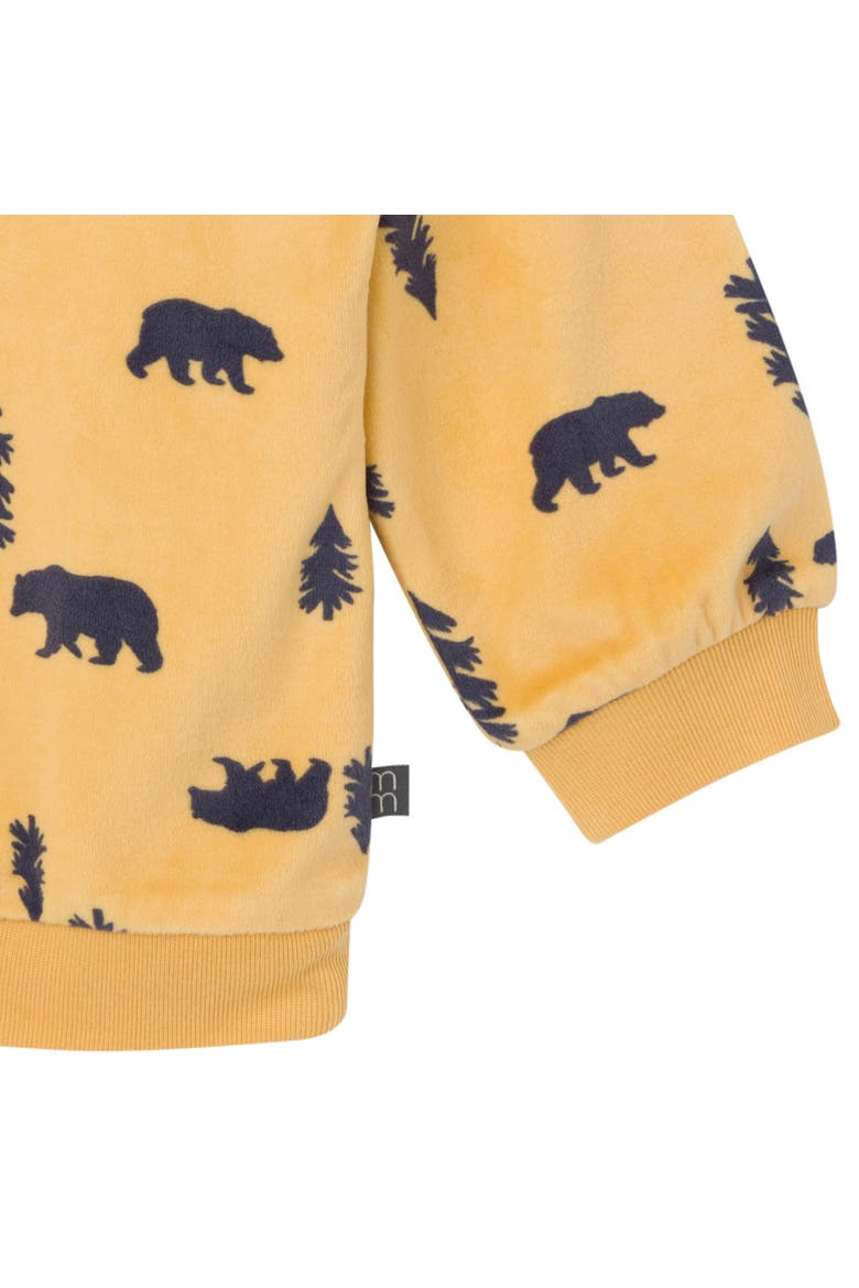 Fleece Pajama Top & Pant Set, Alternate, color, Yellow Forest