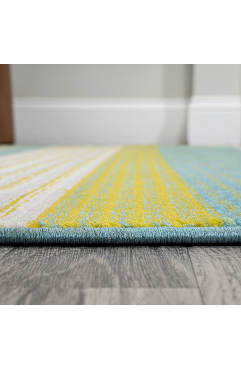 JONATHAN Y Duxbury Gradient Ticking Striped Area Rug, Alternate, color, Green/Blue