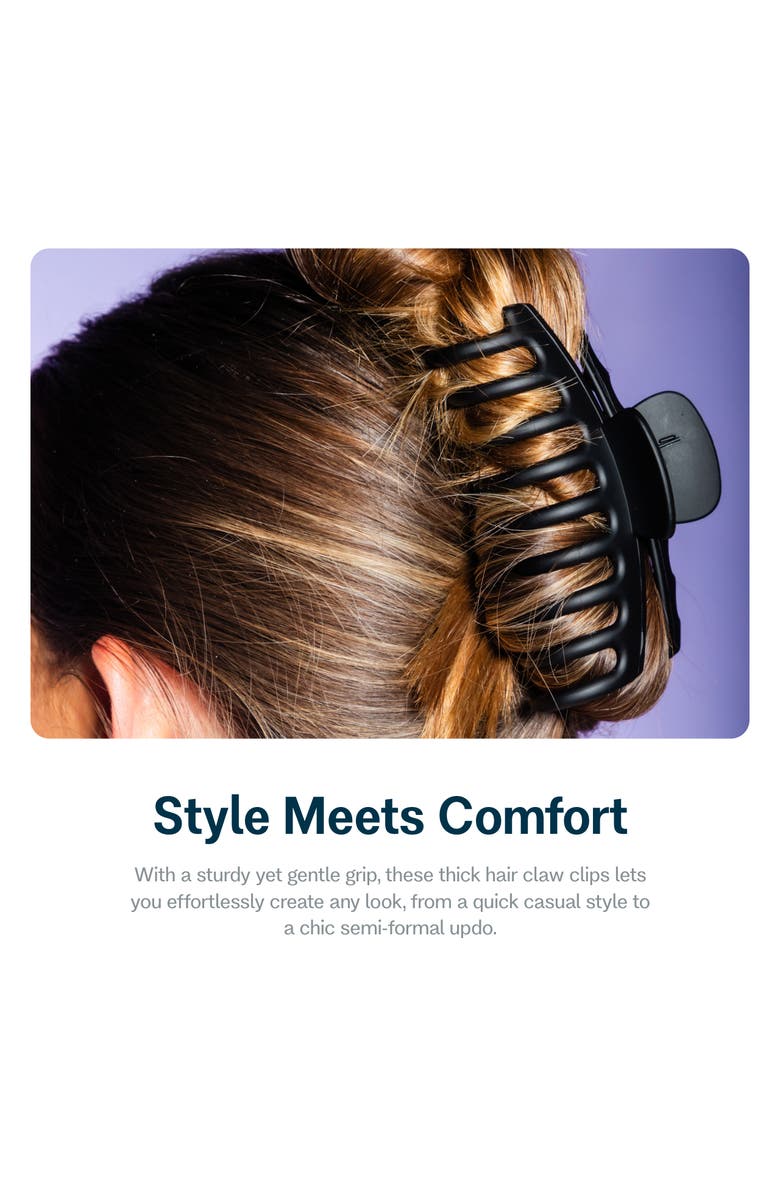 Gimme Beauty Claw Clips for Thick Hair Duo, Alternate, color, Brown