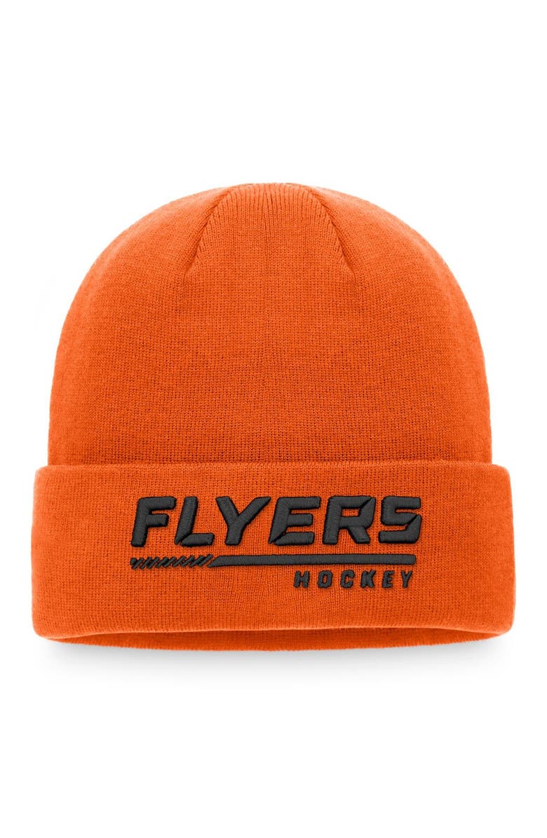 FANATICS Men's Fanatics Branded Orange Philadelphia Flyers Authentic Pro Locker Room Cuffed Knit Hat, Alternate, color, 
