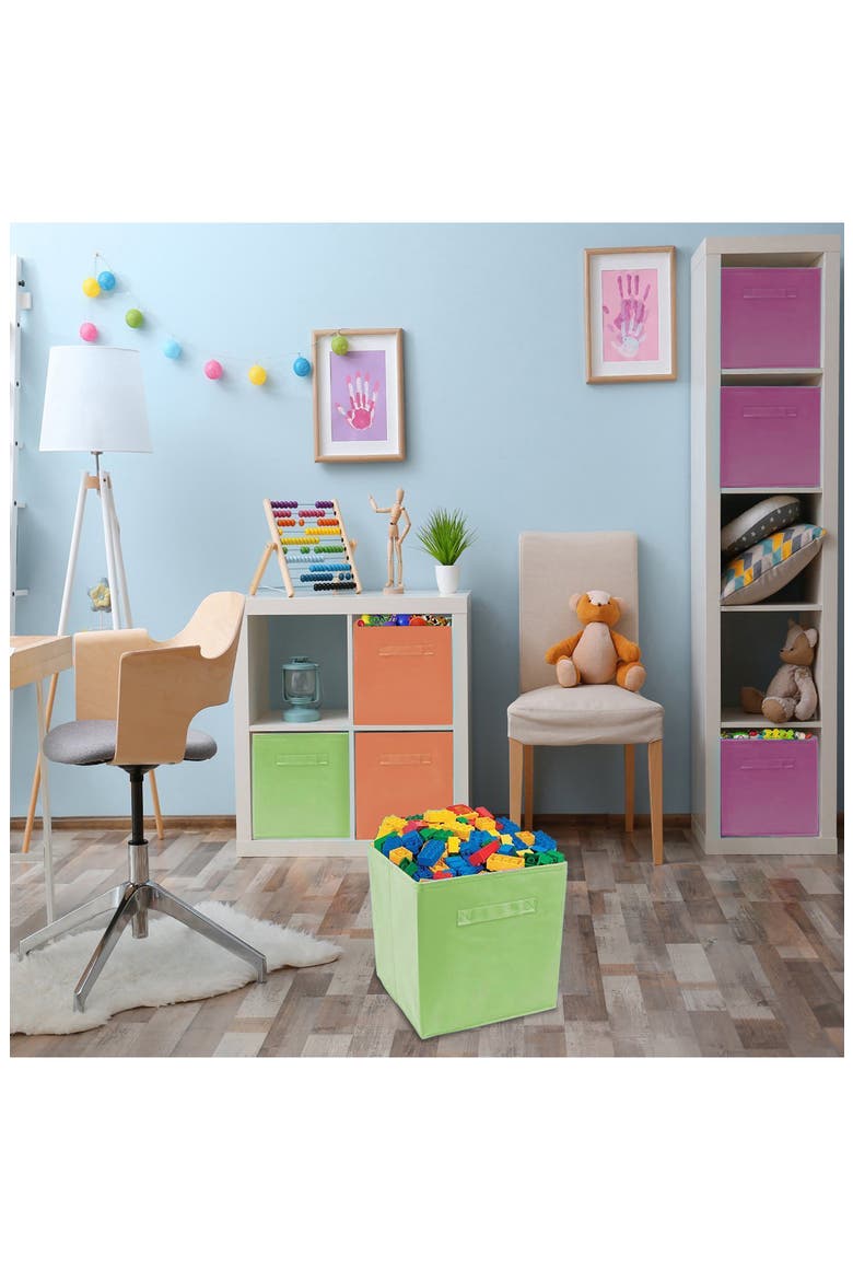 Home Storage Bundle Drawer & Closet Bins - Set of 6, Alternate, color, PURPLE/GREEN/ORANGE