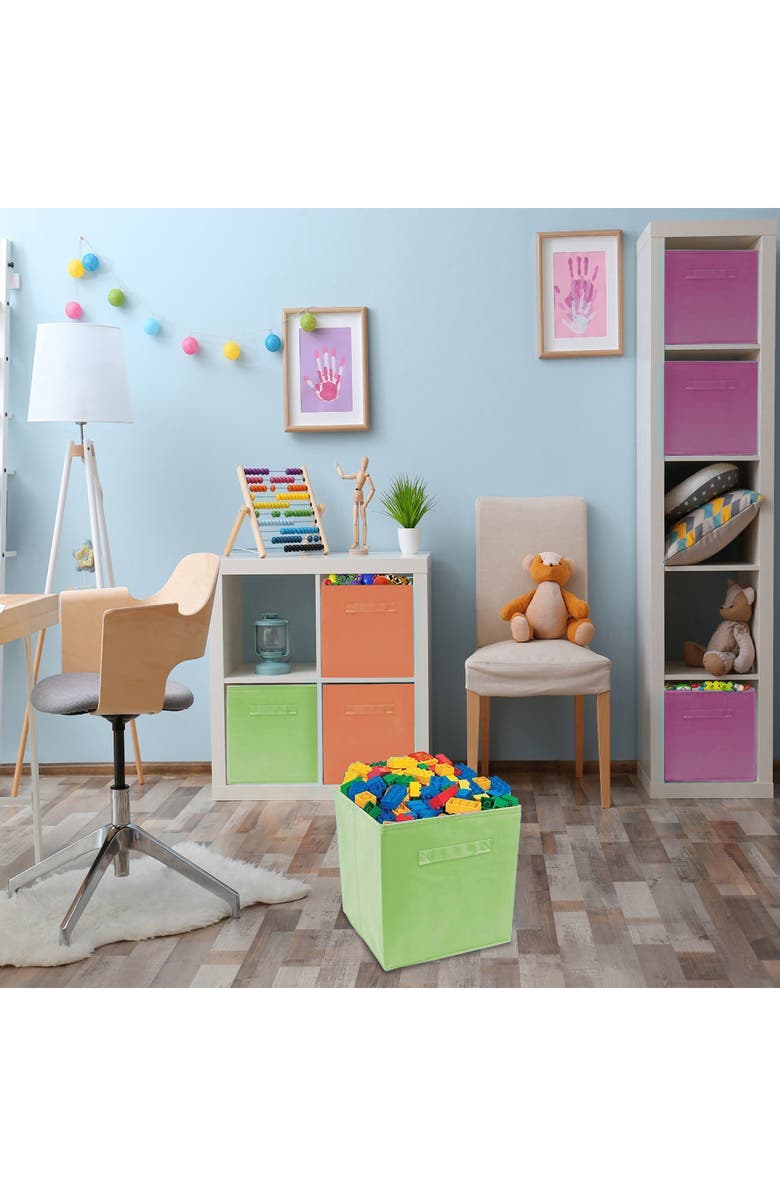 SORBUS Home Storage Bundle Drawer & Closet Bins - Set of 6, Alternate, color, Purple/Green/Orange