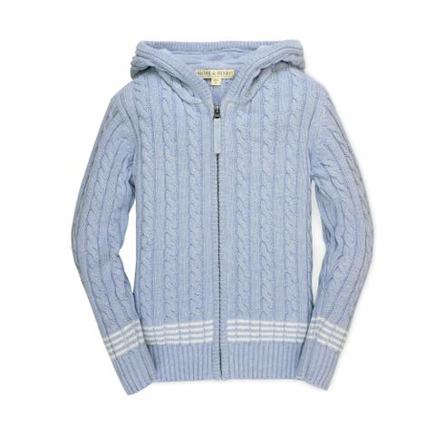 Boys' Zip-Up Textured Sweater, Kids