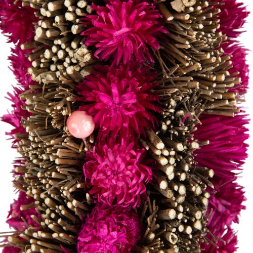 NORTHLIGHT NORTHLIGHT 13" PINK BOTANICALS AND TWIGS ARTIFICIAL VALENTINE'S DAY HEART WREATH 
