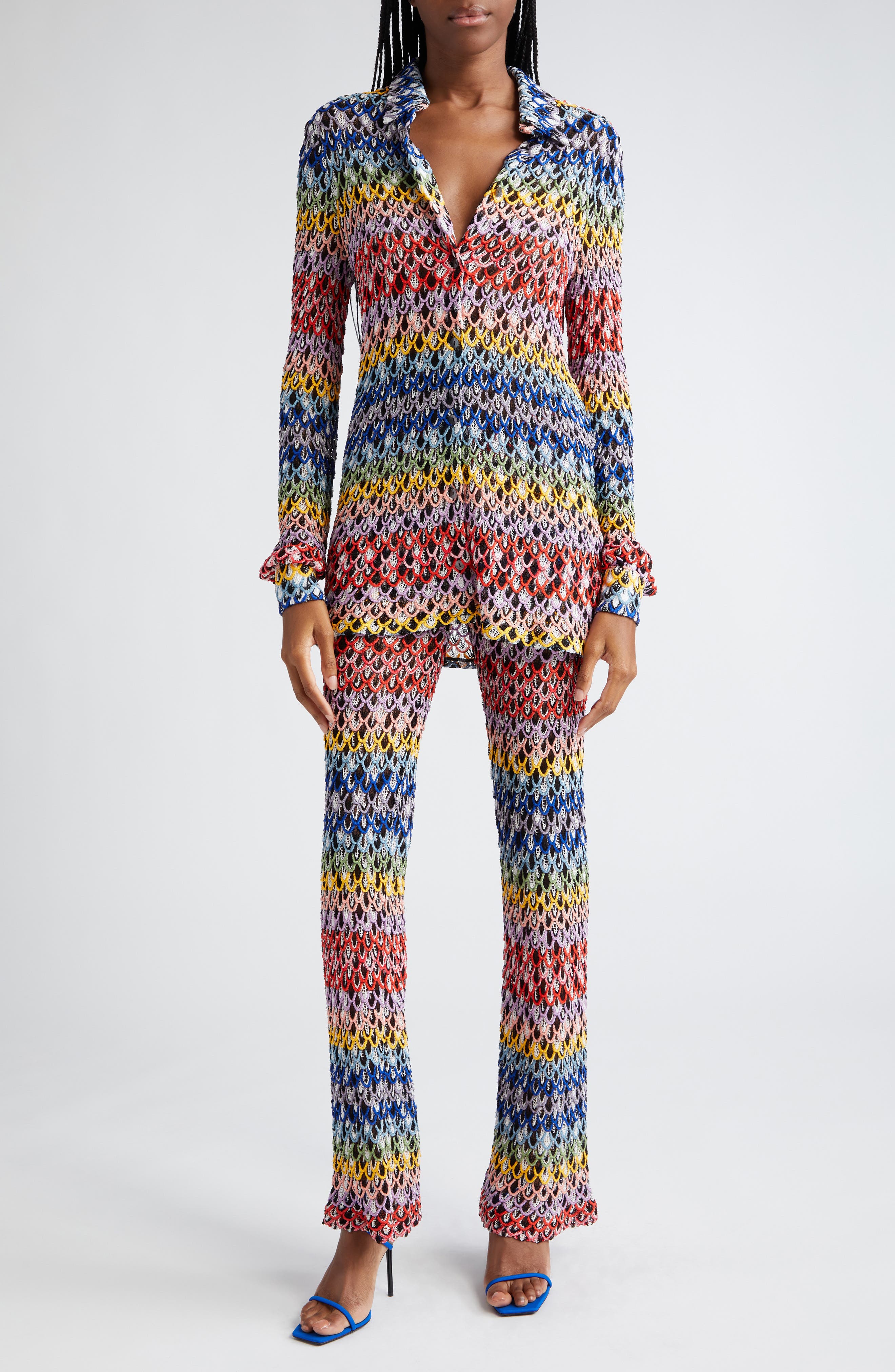 Colorful Loop Knit Shirt - image 2