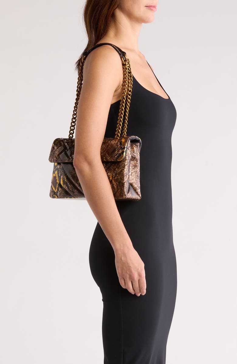 Kurt Geiger London Kensington Snake Print Shoulder Bag, Alternate, color,