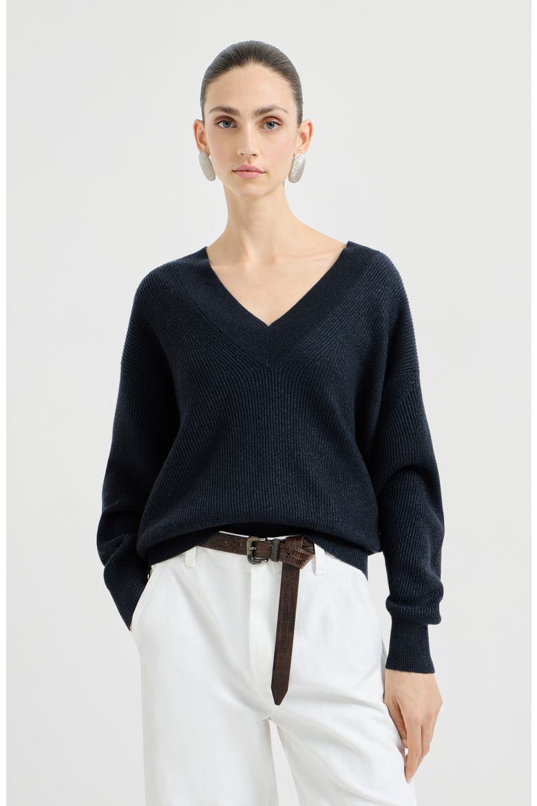 Sparkling cashmere sweater, Main, color, Blue