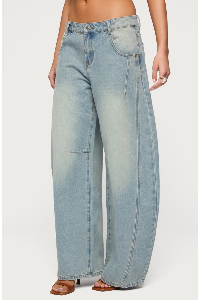Ilara Low Rise Barrel Jeans, Alternate, color, LIGHT-BLUE