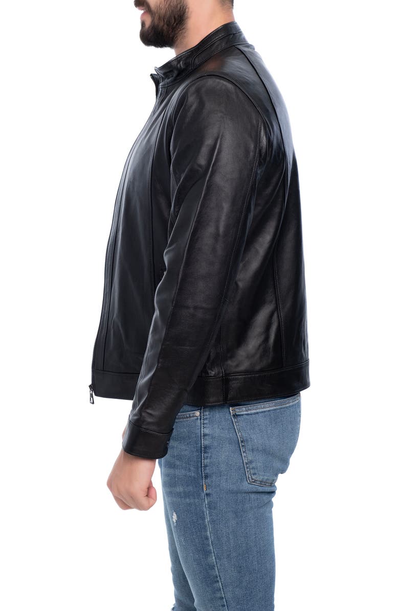 VELLAPAIS Smooth Leather Jacket, Alternate, color, Black