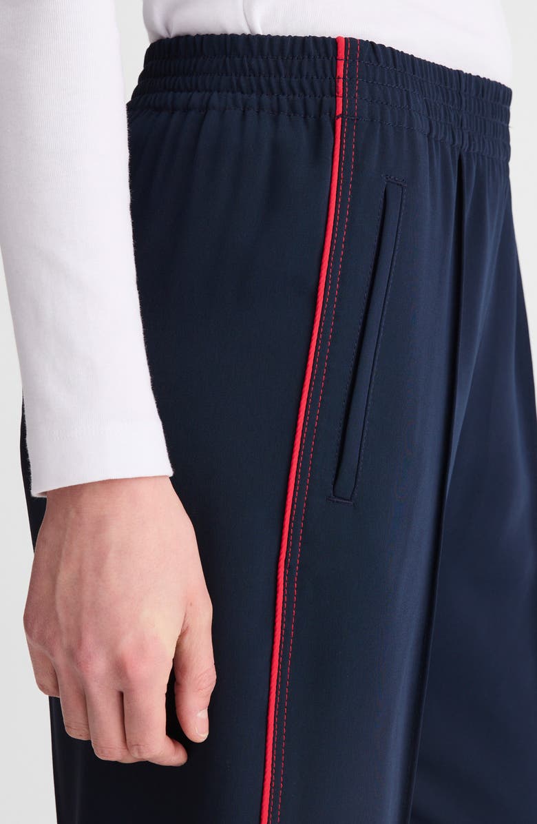 Madewell Pull-On Bootcut Track Pants, Alternate, color, Classic Navy