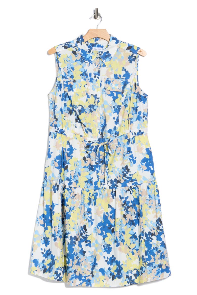 Floral Cap Sleeve A-Line Midi Dress, Alternate, color, PEAR MULTI