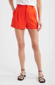 Madewell Easy Pleated Crepe Trouser Shorts
