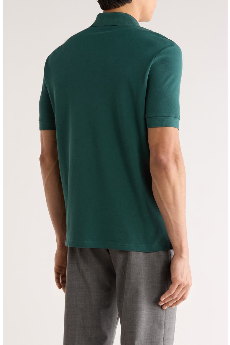 Logo Embroidered Cotton Piqué Polo, Alternate, color, BOTTLE GREEN