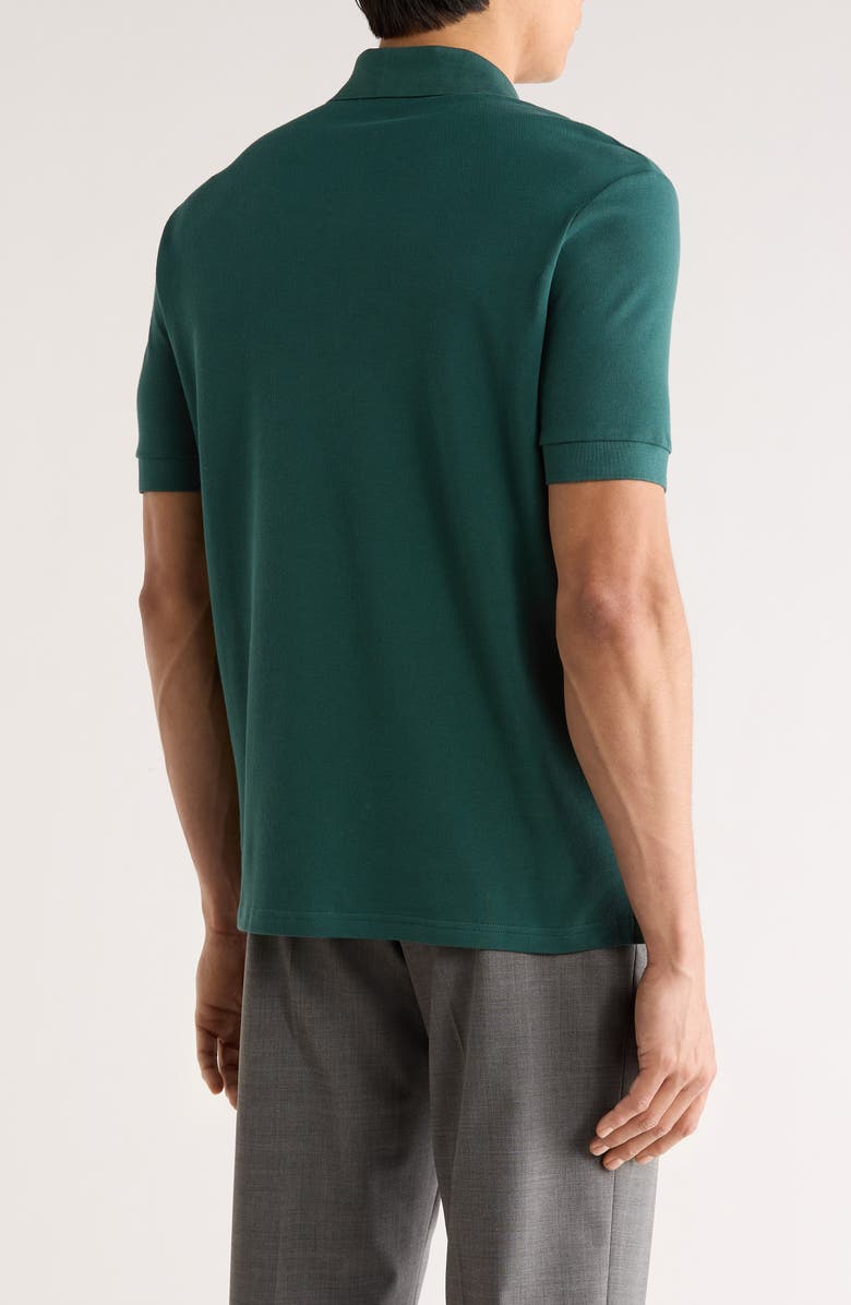 Herno Logo Embroidered Cotton Piqué Polo, Alternate, color, Bottle Green