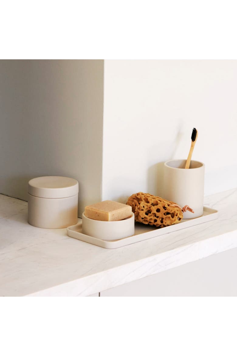 Sabbia Container - Versatile Bathroom Storage Accessories - 10cm x 8cm, Alternate, color, Sand