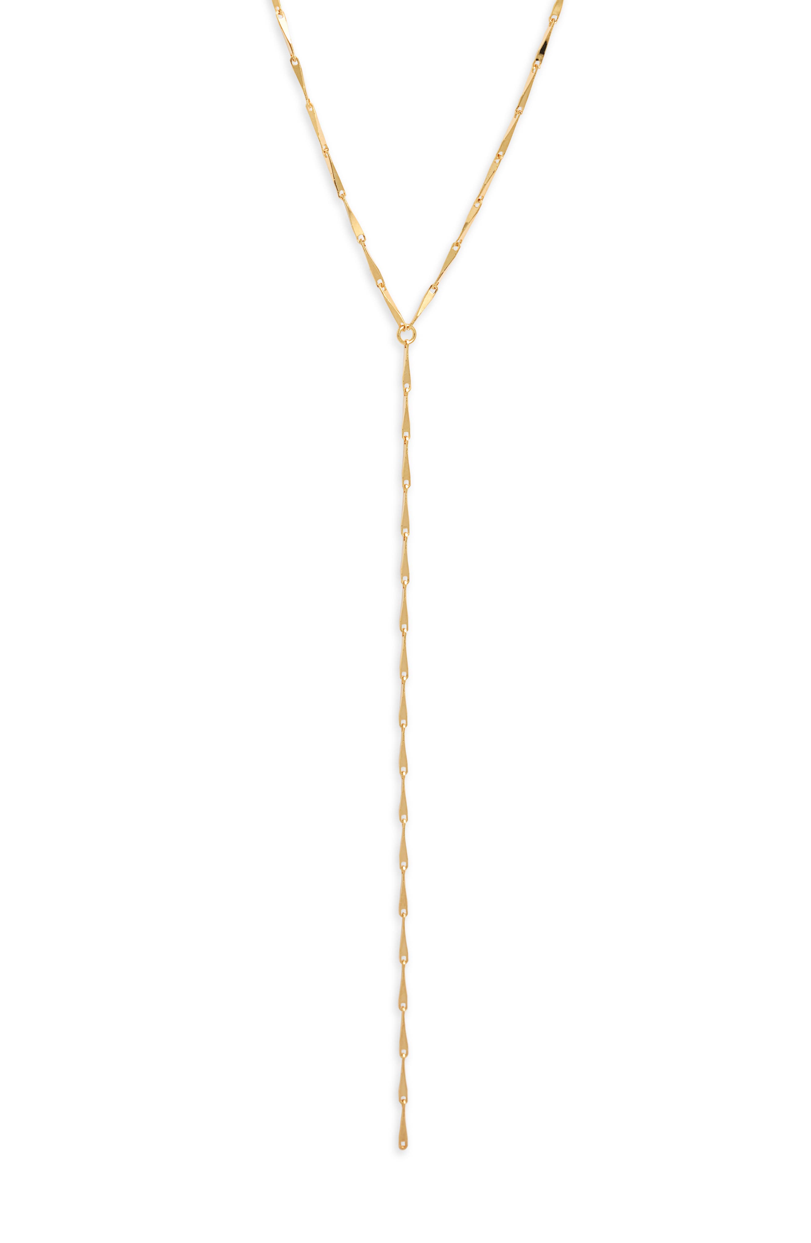 Nordstrom Delicate Chain Y-Necklace in 14K Gold Plated at Nordstrom