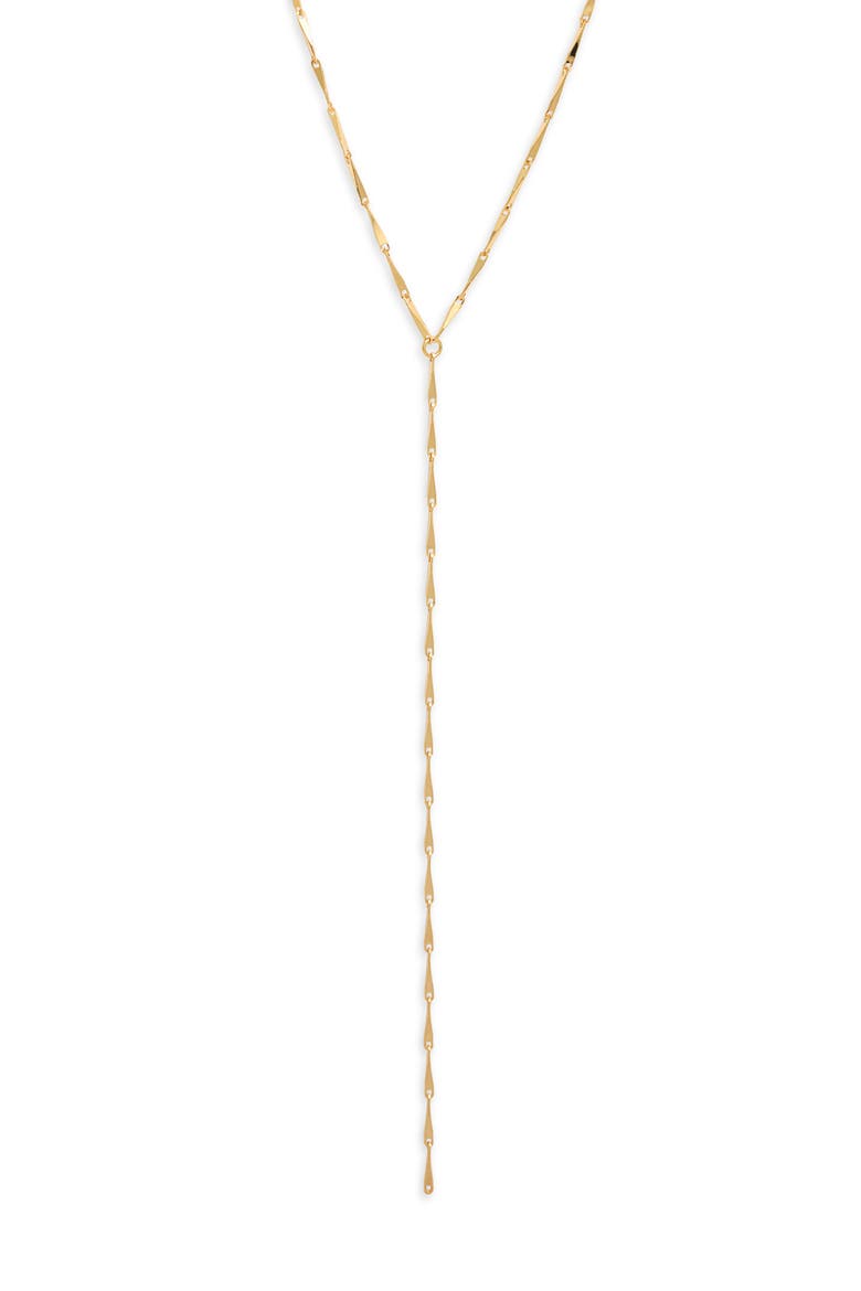 Delicate Chain Y-Necklace, Main, color, 14K GOLD PLATED