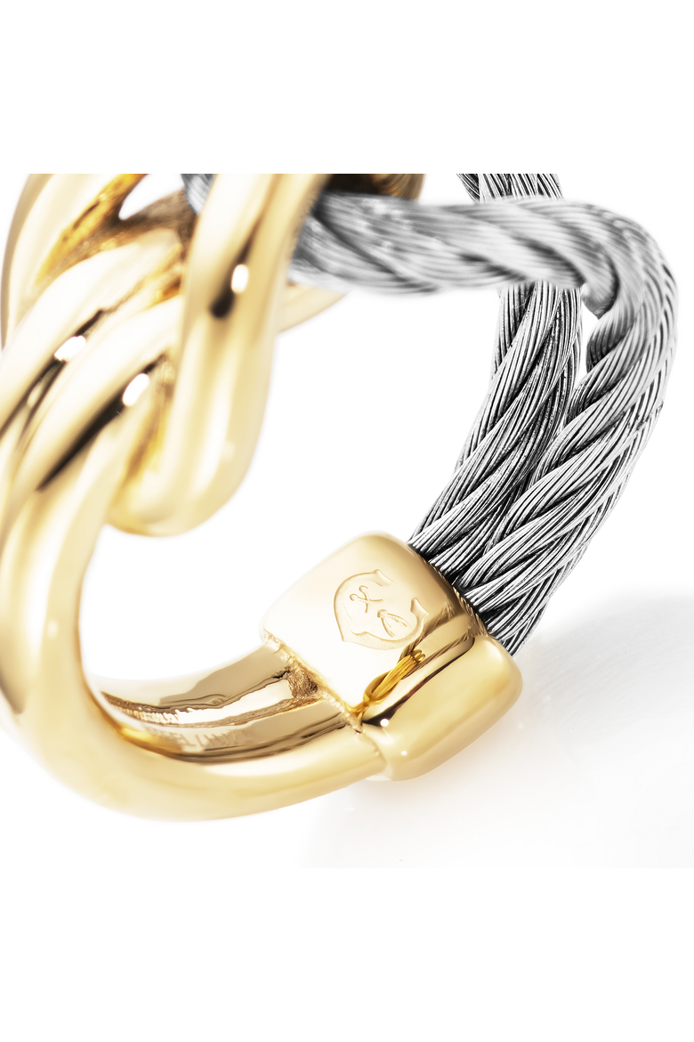 Celtic Knot Ring, Alternate, color, Yellow gold PVD