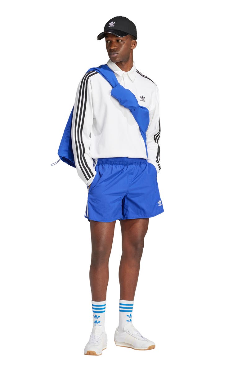 adidas 3-Stripes Long Sleeve Rugby Polo, Alternate, color,