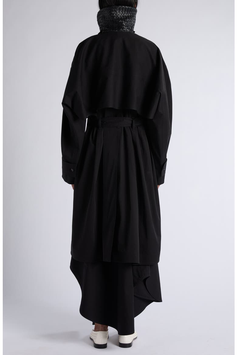 Wide Collar Light Cotton Coat, Alternate, color, 1010 DOUBLE BLACK