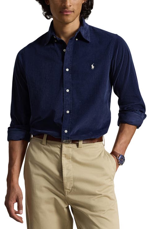 21 Wale Corduroy Button-Down Shirt