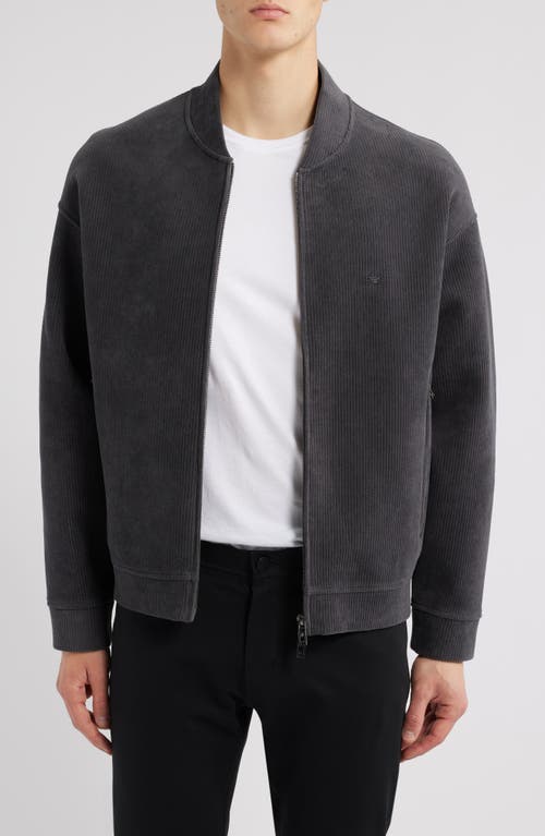 Emporio Armani Corduroy Bomber Jacket in Grey 