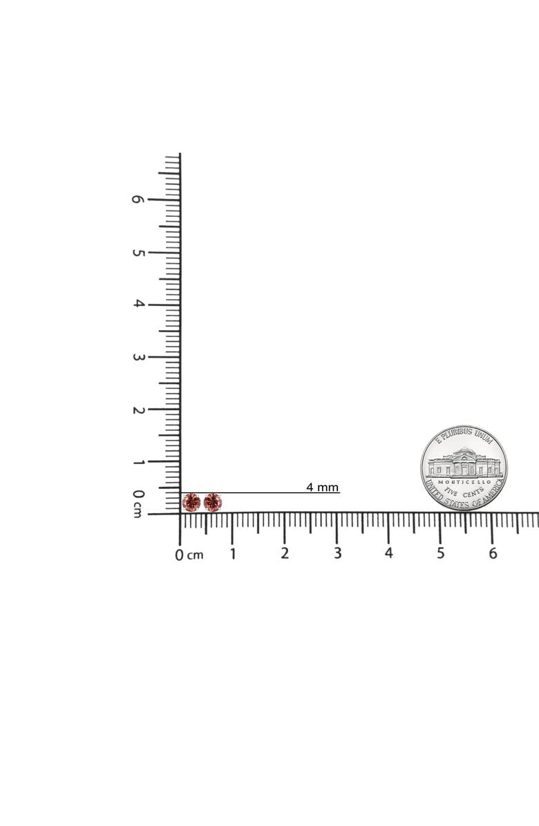 Haus of Brilliance 10K White Gold 1/2 Ct Lab Created Pink Diamond Solitaire Stud Earrings, Alternate, color, White