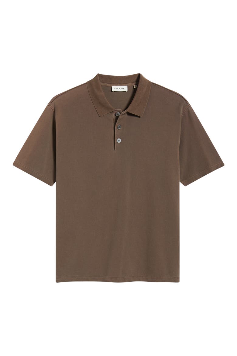 Washed Cotton Piqué Polo, Alternate, color, ANTIQUE CAFE