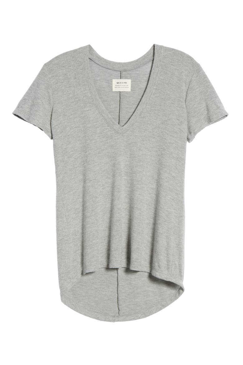 Ella V-Neck Tee, Alternate, color, HEATHER
