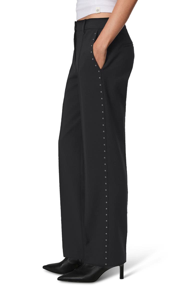rag & bone Cosette Straight Leg Wool Blend Pants, Alternate, color, Black