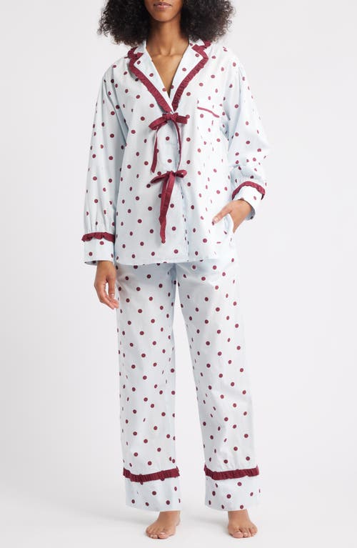 Damson Madder Antonella Polka Dot Pajamas In Red