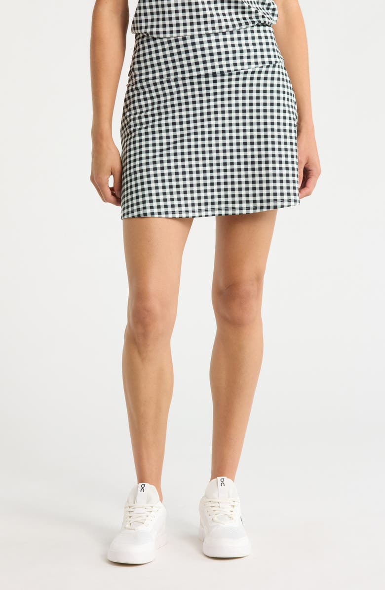 Rhone Course to Court 16-Inch Sport Skort, Main, color, Black Gingham