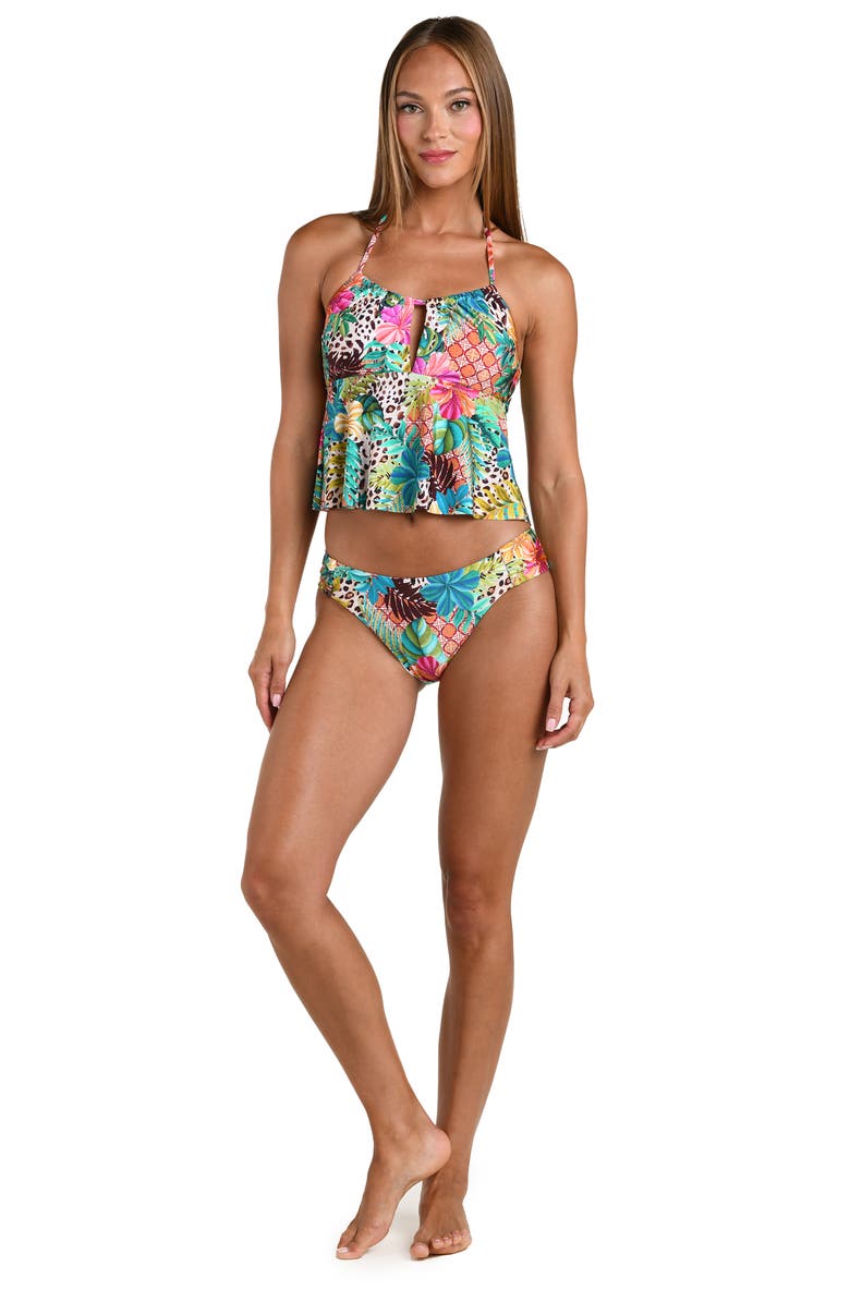 Sunshine 79 Paradise Heat Halter Tankini, Alternate, color, Blue Multi