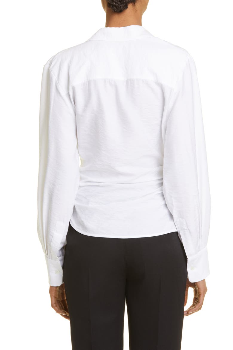 Bahia Open Drape Long Sleeve Shirt, Alternate, color, WHITE