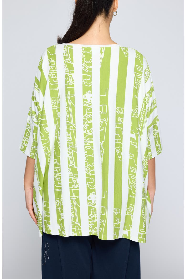 Emryn Striped Jersey Tunic, Alternate, color, Lime