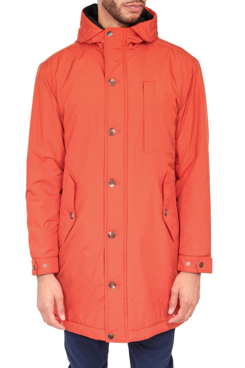 Solid Navy Utility Parka, Main, color, ORANGE
