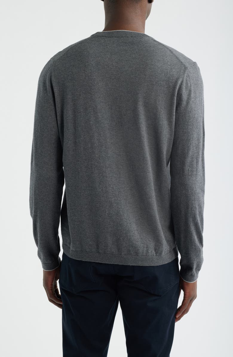 Jack Victor Dan Cotton Sweater, Alternate, color, Charcoal