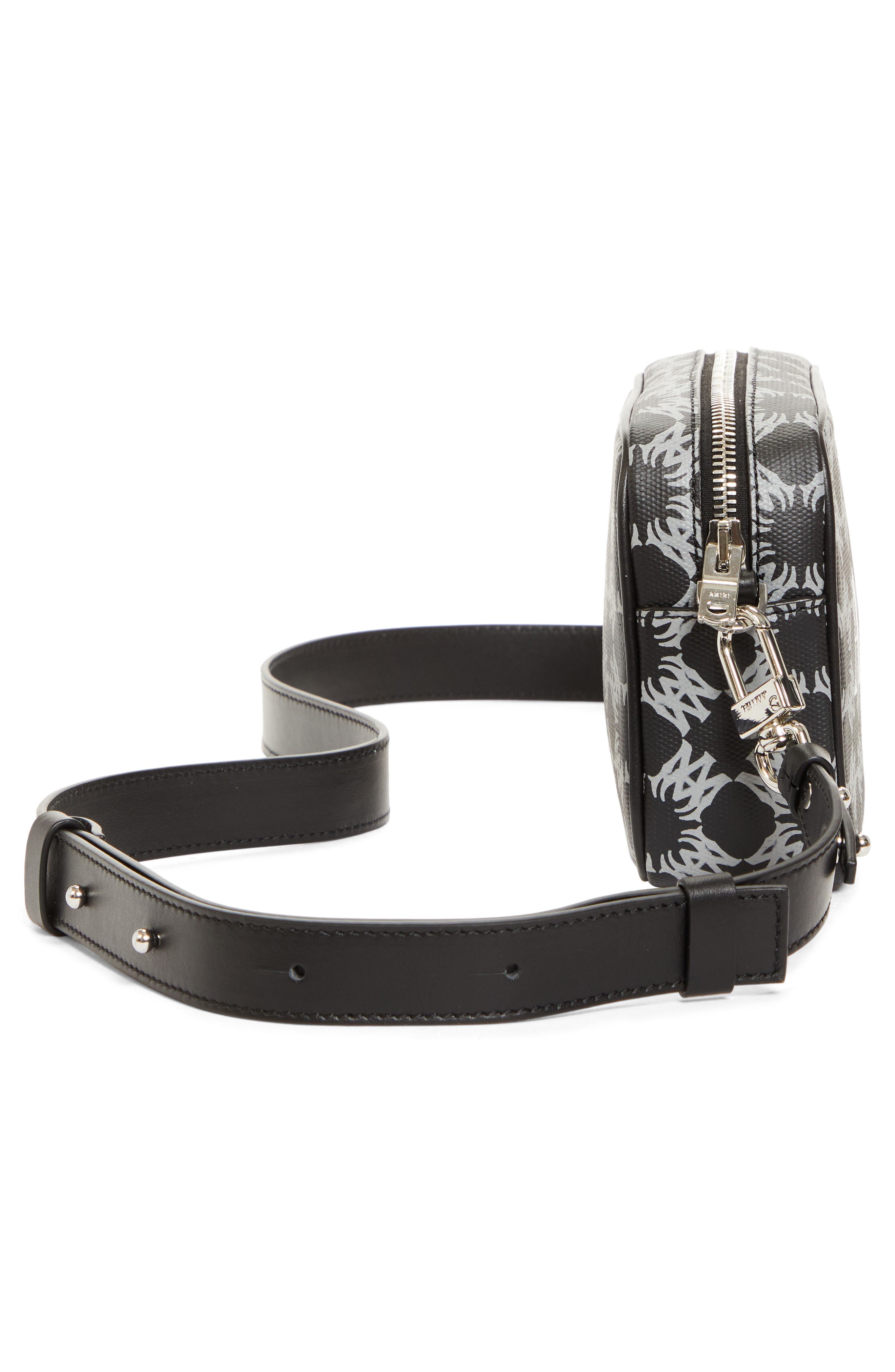 AMIRI Quad Monogram Coated Canvas Camera Bag, Alternate, color, 