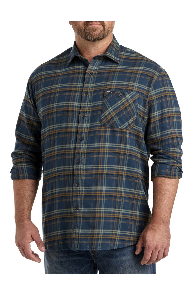 O'Neill Big & Tall Redmond Plaid Stretch Flannel Sport Shirt, Main, color, 
